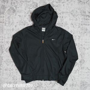 Y2K Vintage Nike Fit Dry Full Zip Mini Swoosh Hoodie Jacket - Women’s Medium